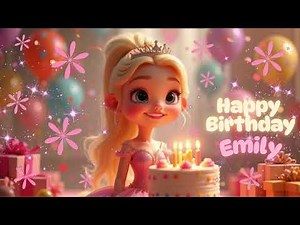 👑🎶 Happy Birthday Emily | Princess Sings a Magical Birthday Song 🌟🎉 #happybirthday #birthdaysong