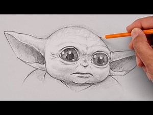 How To Draw Baby Yoda | Star Wars - Videos For Kids