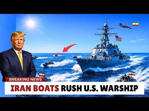 Iranian Boats SWARM U.S. Destroyer at 400 Meters — Gunner Gets GREEN LIGHT to Fire