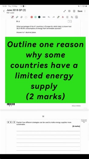 Limited Energy Supply for GCSE Geography Revision