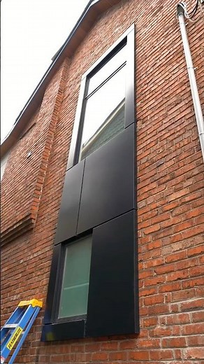 Decorative ACM panel installation accenting two windows
