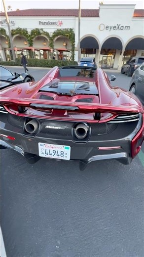 Red McLaren 675LT Carbon Fiber Lightweight Supercar #cars #luxurycar #cartok #fast #motivation