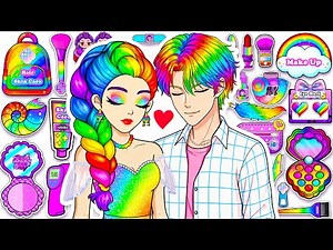 💖Paper DIY💖 KPOP DEMON HUNTERS Rumi x Jinu Colorful Skincare + Makeup + Fashion Blind Bag Unboxing