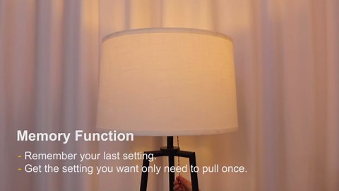OUTON Tripod Floor Lamp with Shelves, Modern Shelf Floor Lamp with 3 Color Temperatures, Memory Function, Standing Tall Lamp with White Linen Texture Shade for Living Room, Bedroom, Office, Black