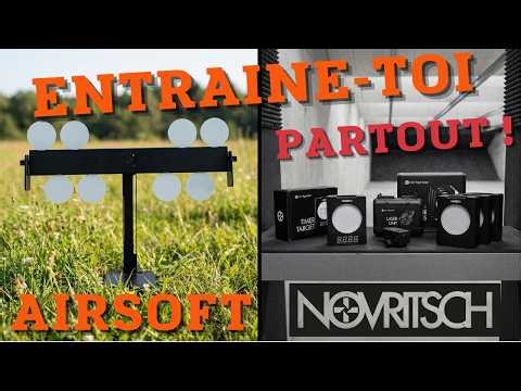 Airsoft - Popper rotating target and Laser Target System Novritsch [ENG dub]
