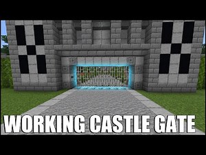 How To Build a Working Castle Gate in Minecraft Bedrock! (Portcullis Gate)