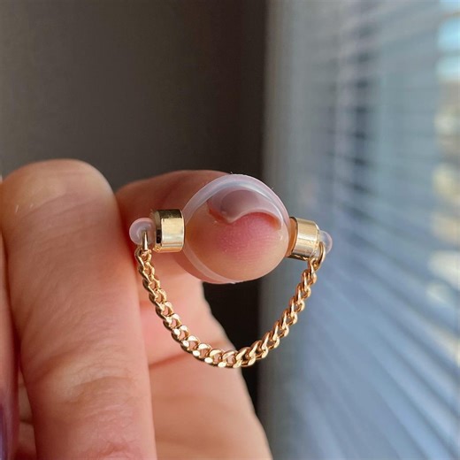 14k Filled Fake Nipple Ring, Non Piercing Body Jewelry - Etsy