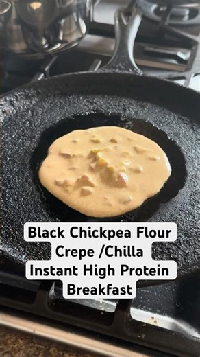 Black Chickpea Flour Crepe / Chilla ! Full recipe in description.