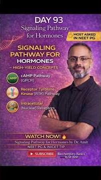 Signaling Pathway For Hormones || Day 93 of 100 || Biochemistry High Yield MCQ #biochemistry #neetpg