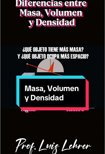 Diferencias entre Masa, Volumen y Densidad