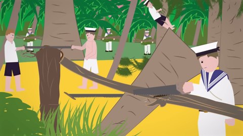 The Ship that escaped capture disguised as a tropical island