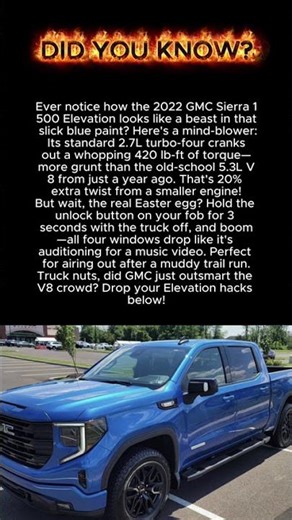 Ever notice how the 2022 GMC Sierra 1500 Elevation looks like a beast in that slick blue paint?