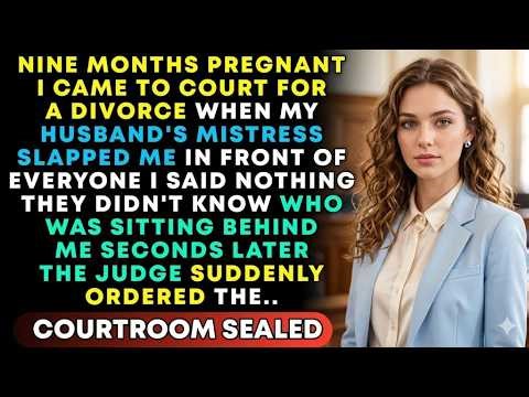 Nine Months Pregnant at Divorce Court… Then My Husband’s Mistress Slapped Me