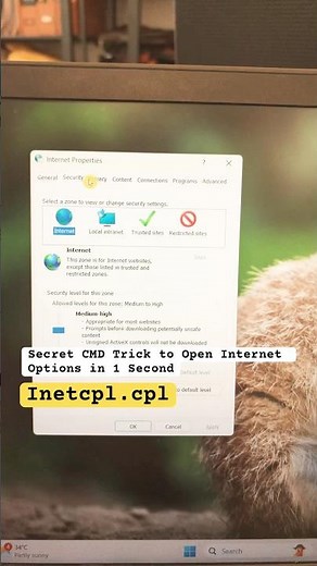 Trick to Open Internet Options in 1 Second | Must-Know Windows Shortcut | #techshorts #windows