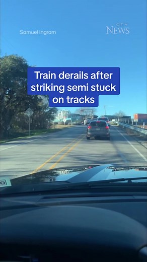 Train Derails After Striking Semi Stuck on Tracks in Aledo, Texas