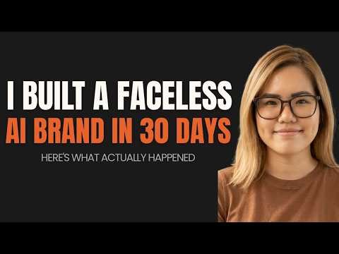 I Built a Faceless AI Brand in 30 Days - What I'd Do Differently