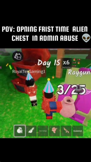 OPENING FIRST TIME ALIEN CHEST IN ADMIN ABUSE 👽 #roblox#99nightintheforest