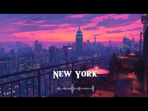 New York Jazz Night 🎷 Smooth Jazz with NYC Skyline Relaxing City Ambience