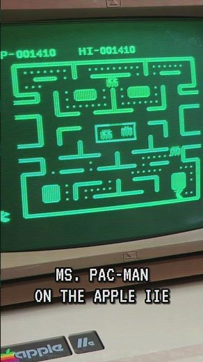 Playing Ms. Pac-Man on the Apple IIe #retro #retrogaming #retrocomputing #80s #floppydisk