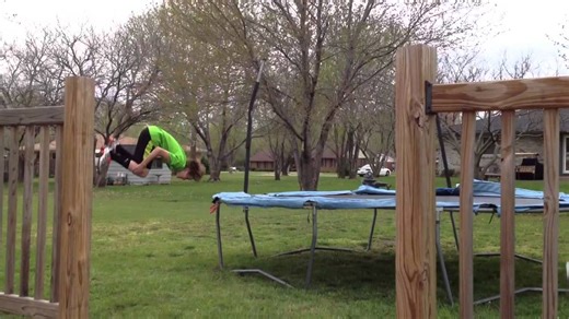 Backflip Off Trampoline Lands Perfectly