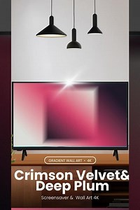 2-Hour 4K Crimson & Deep Plum Aura Screensaver | 3D Grainy Gradient TV Art