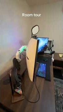 Verbal executive desk and Samsung 57” monitor setup. Not perfect or done but close