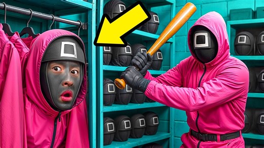 I Survived Squid Game Camouflage Hide And Seek! | Topper Guild Vlog