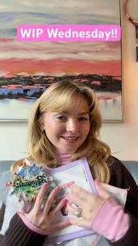 WIP Wednesday: ornament finishing, 🆕 canvas, glitter cherry blossom, and a frame!!