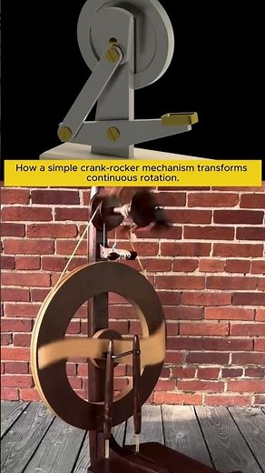 How Crank-Rocker Mechanism Works: Spinning Wheel Logic 🤯🔥 #shorts