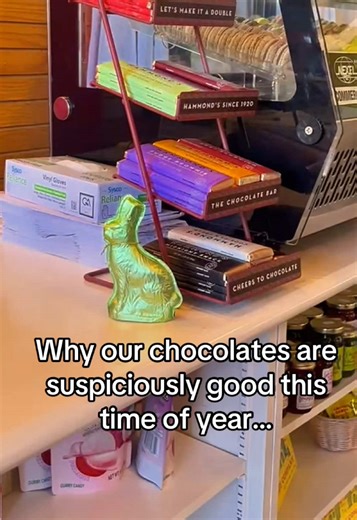 if you were wondering, why are chocolates tasting extra good this week… 🤫 #happyeaster #easterbunny #chocolatebunny #flagstaffaz #candystore