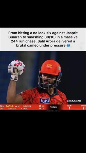 Salil Arora proved exactly why fearless cameos can change the course of massive run chases 😳🔥