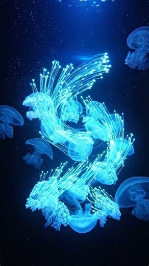 Glowing Jellyfish Spiral 8 Seconds of Ocean Magic