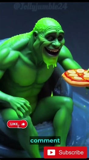"The Green Glutton: Pizza Transformation & Beyond✨ #ai #animation #3danimation #cartoon