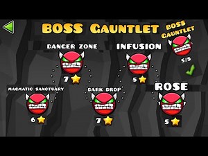 [지오메트리대쉬 2.21] "보스 건틀렛 Boss Gauntlet" 올코인 클리어