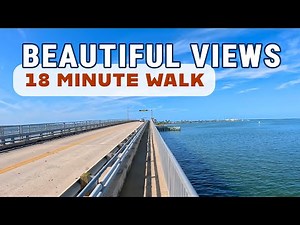 18 Minute | Virtual Walking Videos For Treadmill | Scenic Waterway Walk