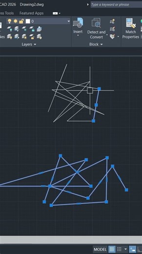 Line vs polyline #autocad #autocadforbeginners #animation