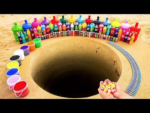 EXPERIMENT: Big Balloons from Toothpaste Eruption with BIG EGG, Coca Cola Zero, Fanta, & Mentos Diff