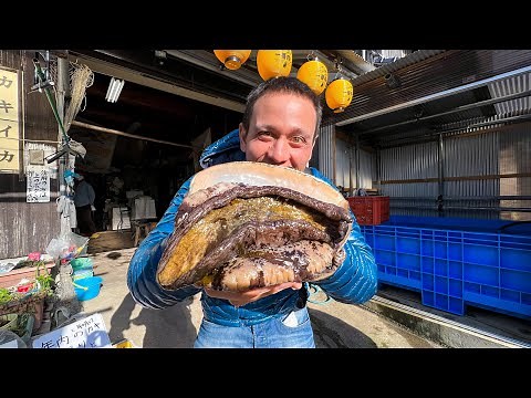 Record-Breaking ABALONE SASHIMI!! Freshest Japanese Food - Seafood Oyster Huts!!