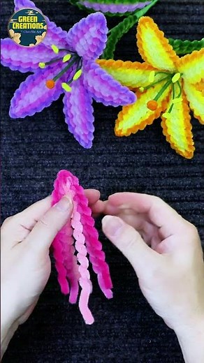 ✨ These Pipe Cleaner Lily Flowers Look Amazing! 🌸😍 Easy DIY Tutorial