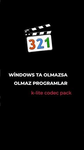 bilgisayarınızda mutlaka olması gereken video ve ses çözücü paket. Media player klasik ile beraber.