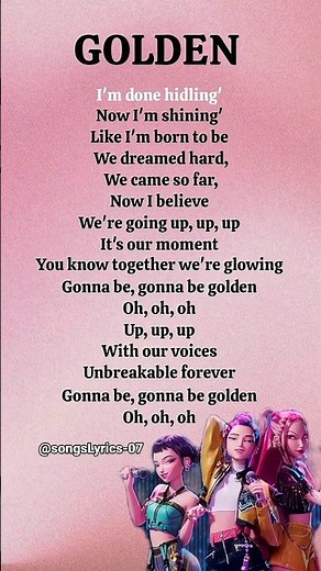 K-pop Demon hunter - Golden (lyrics) #kpop #huntrix #kpopdemonhunters #golden #lyrics #shorts