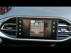 Peugeot 308 2015 réglage de l'horloge. réinitialisation pression des pneus
