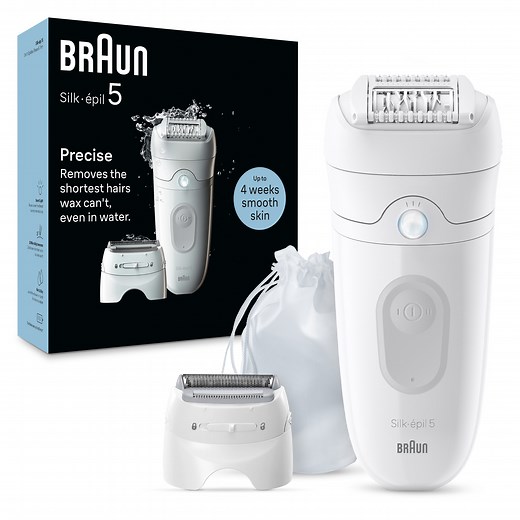 Braun Silk-epil 5 Epilator, Wet & Dry, Includes Shaver Head, SE5-041