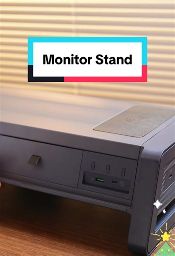 Transform your workspace into an aesthetic dream with this premium monitor stand featuring fast charging ports. #deskaccessories #techgadgets #aestheticsetup #chargingstation #vaydeer