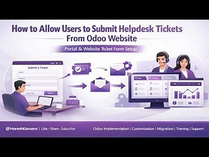 How to Allow Portal Users to Submit Helpdesk Tickets in Odoo | Website Form Setup #odoo #odoo19