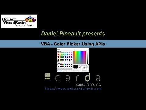 VBA - Color Picker Using APIs