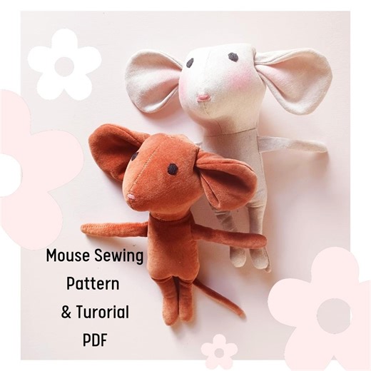 DIY Mouse Sewing Pattern With Tutorial - Etsy