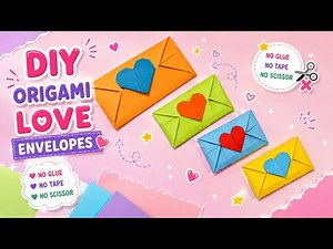 DIY Origami Love Envelope 💌 | No Glue, No Tape, No Scissors | Easy Paper Craft