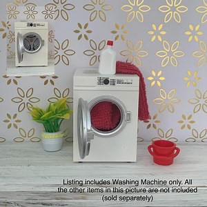 1:12 Dollhouse Working Washing Machine Spinning Rechargeable Battery Operated Laundry Cleaner - Etsy