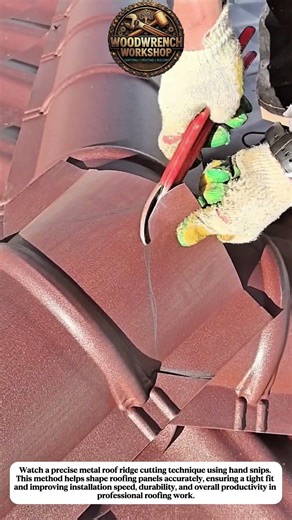 Perfect Metal Roof Ridge Cutting | Smart Roofing Installation Technique